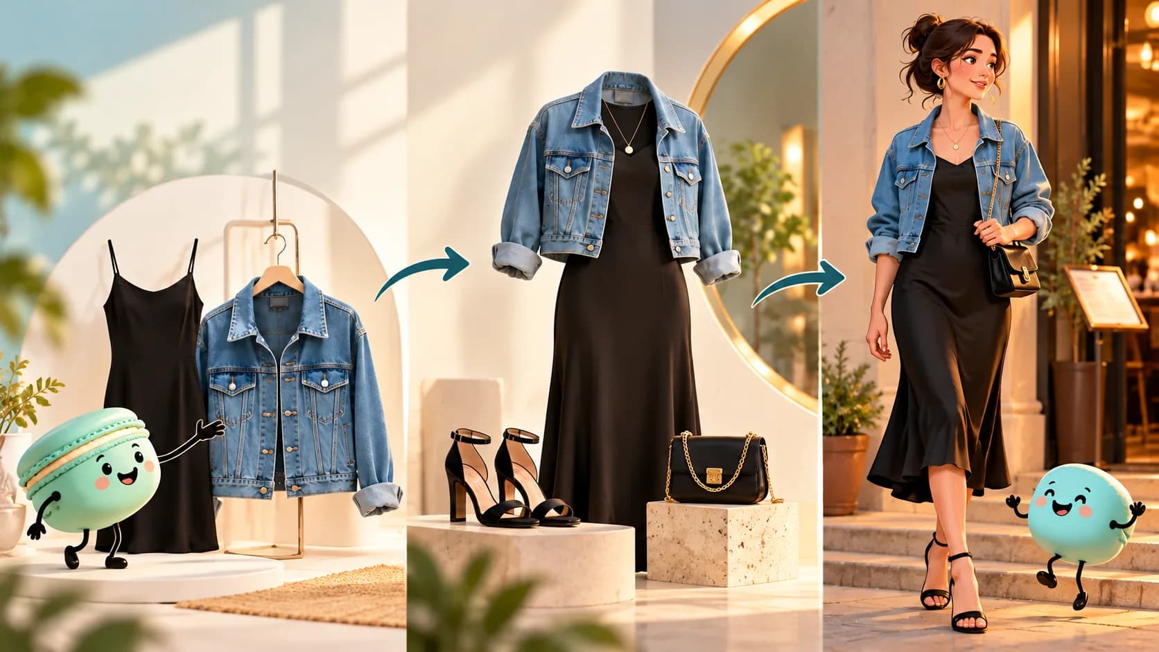 Dressing a Denim Jacket Up for Evening
