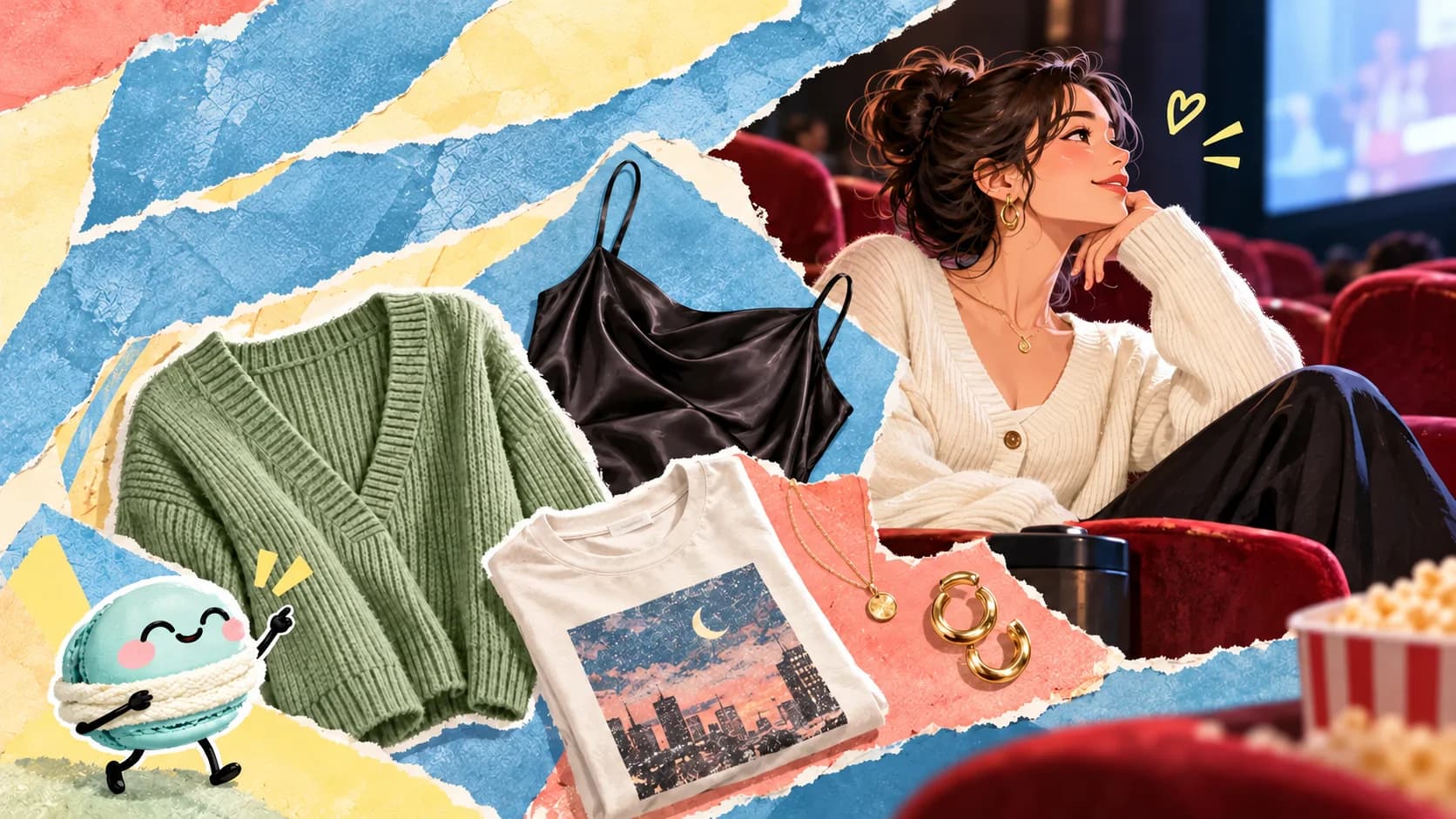 Texture and Color for a Movie Date