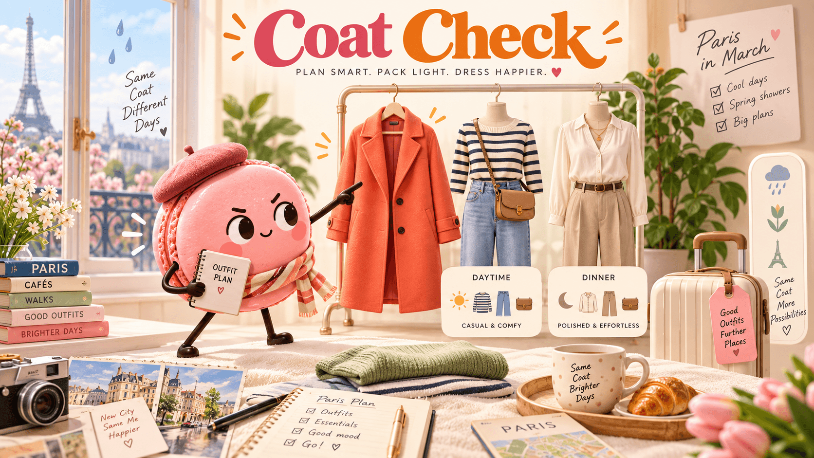 Try the coat with the dinner clothes