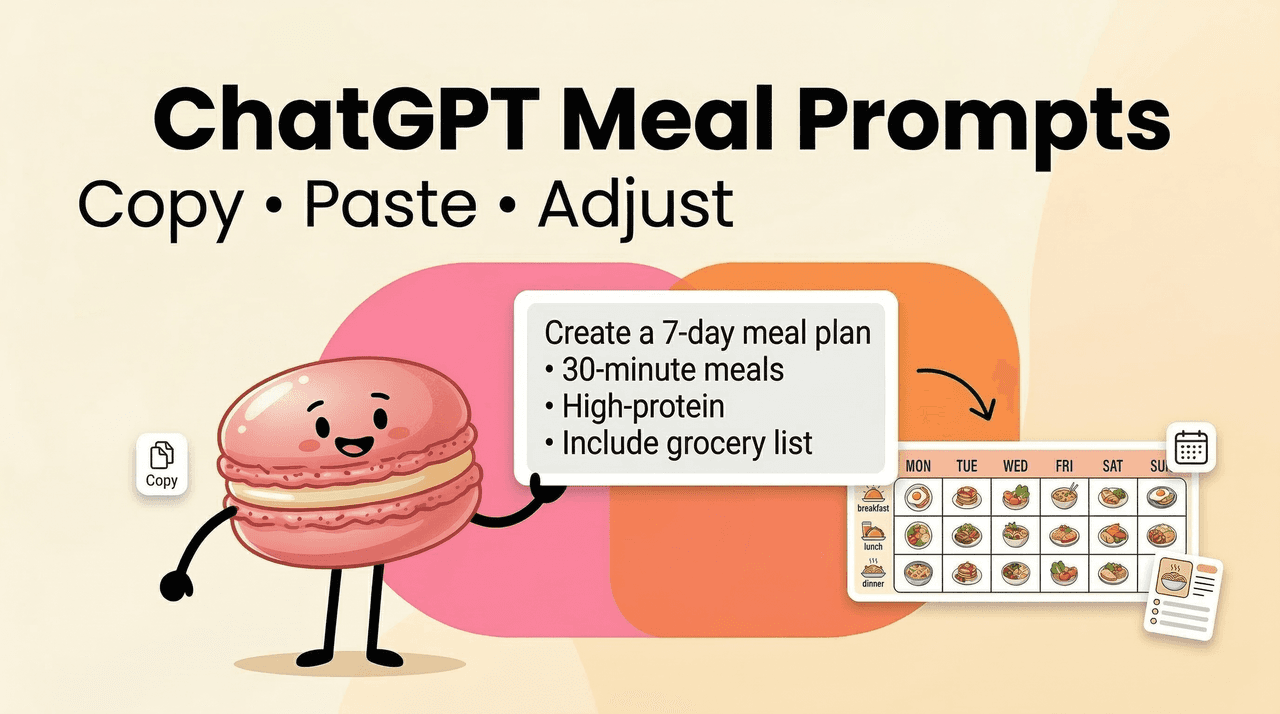 Best ChatGPT Prompts for Meal Planning: Copy, Paste, Adjust