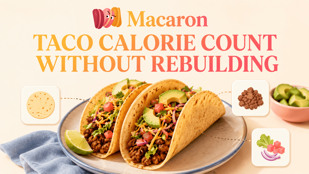 Taco Calorie Count: Track the Meal Without Rebuilding It