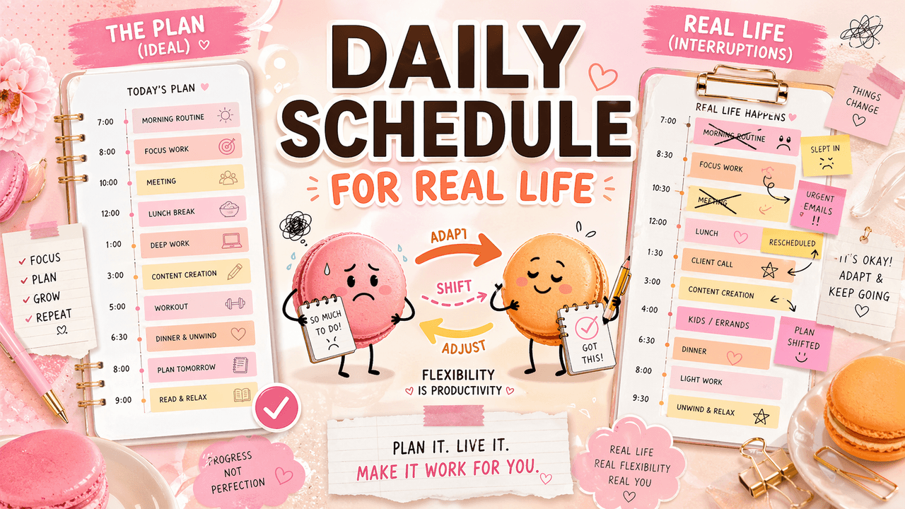 Daily Schedule Planner for Real Life
