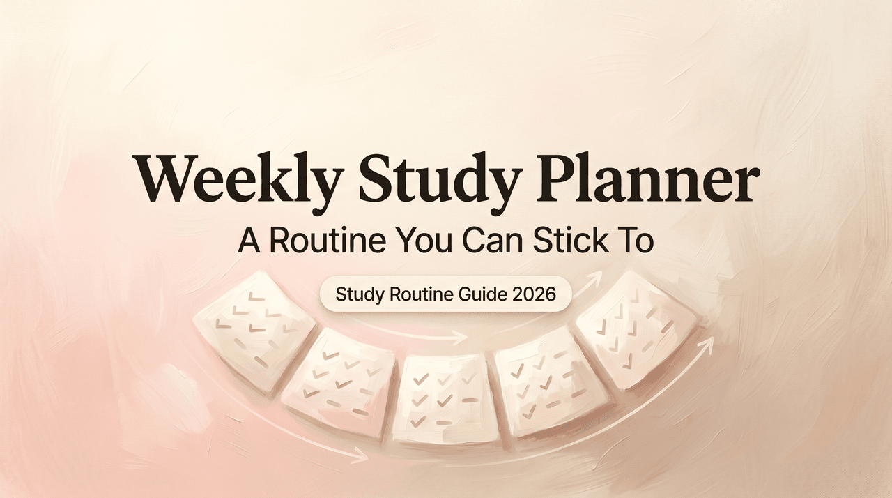 Weekly Study Planner: A Routine You Can Stick To