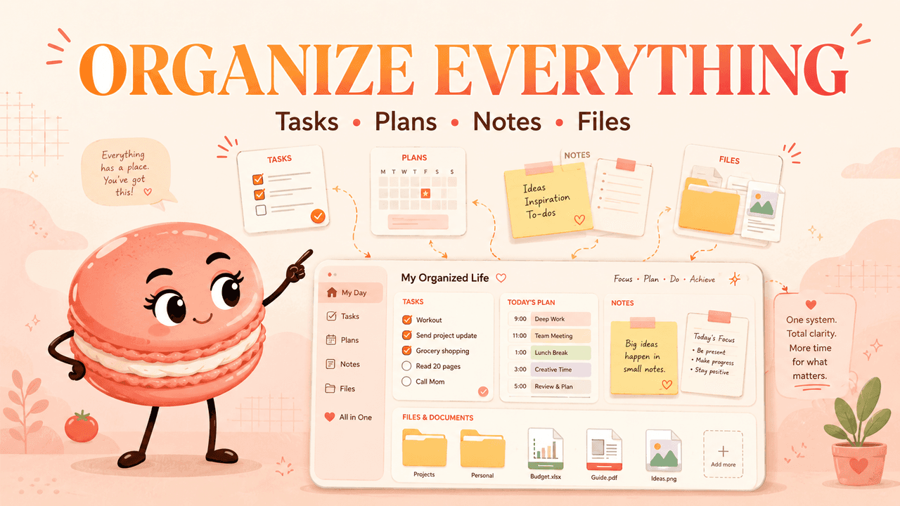 Organization Apps: Tasks, Plans, Notes, and Files